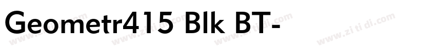 Geometr415 Blk BT字体转换